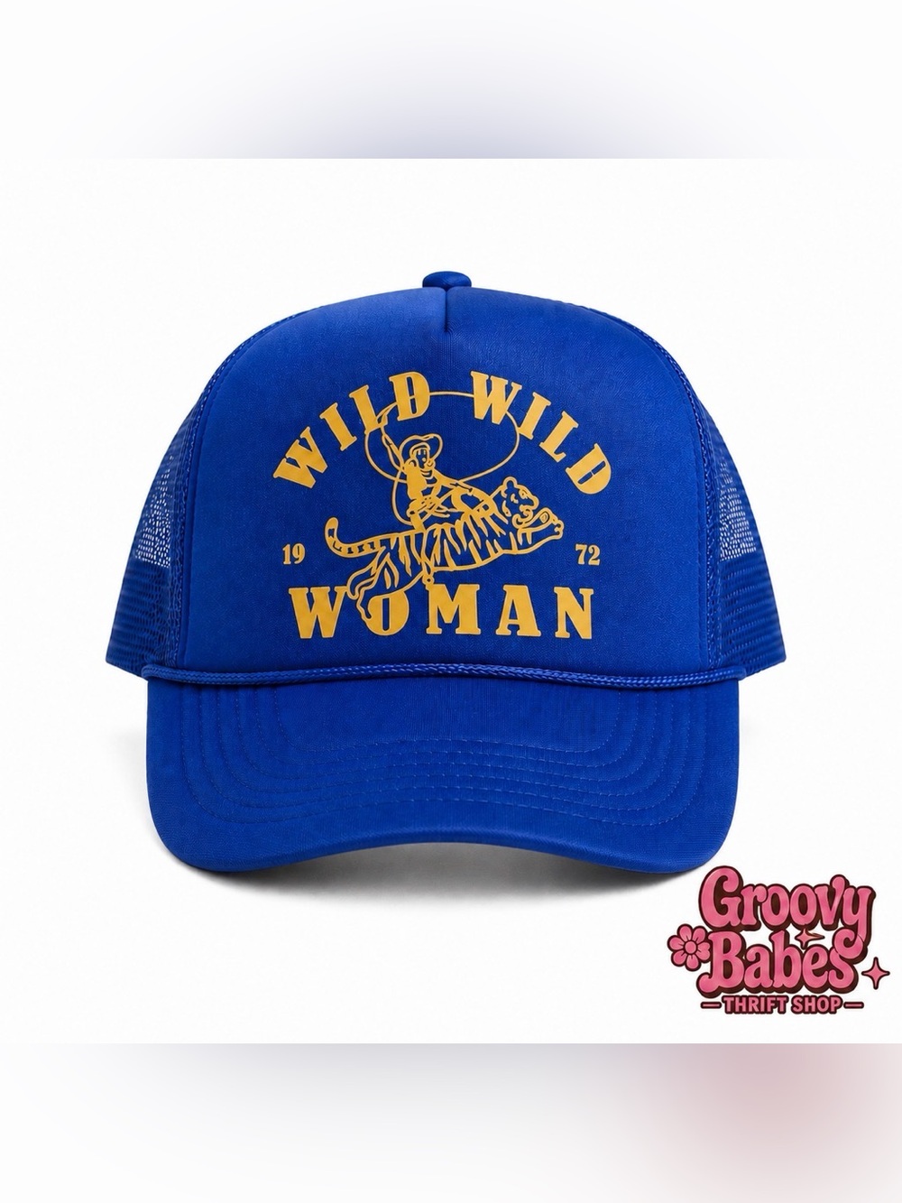 Wild Wild Woman Blue Trucker Cap